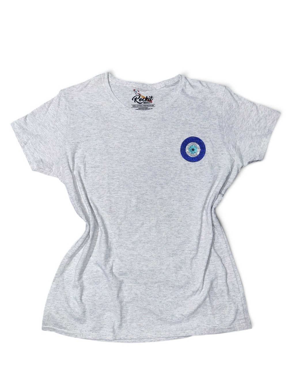 New Evil Eye top. Medium. Gray. - Picture 2 of 4